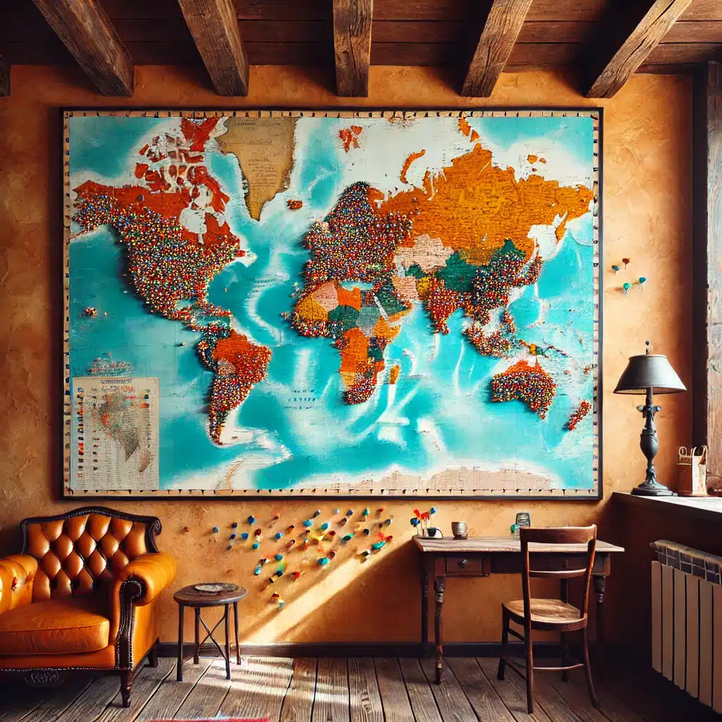 Pin Map of the World