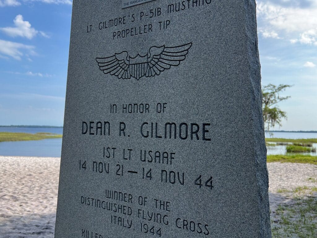 Memorial of Dean R. Gilmore at Lake Louisa Florida State Park