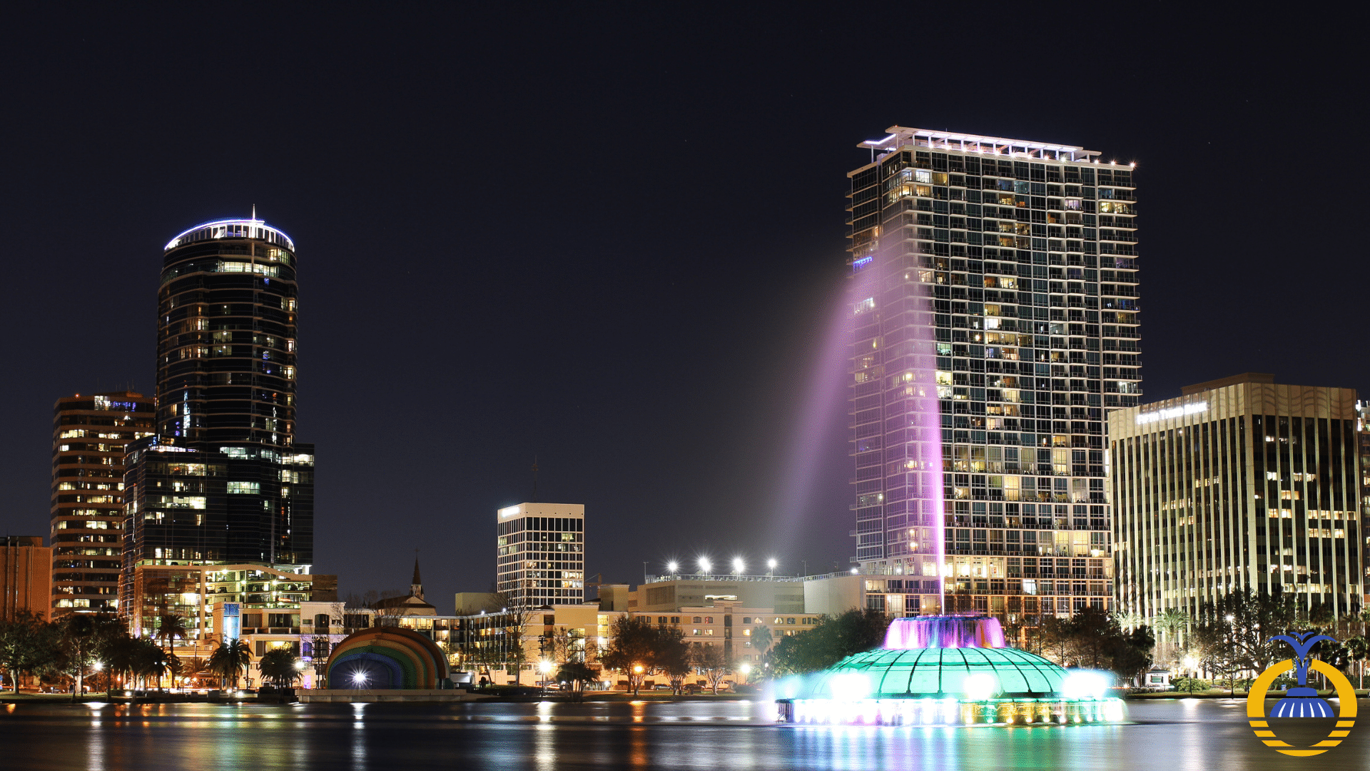 Lake Eola at night